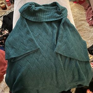 Avenue green cowl neck sweater
